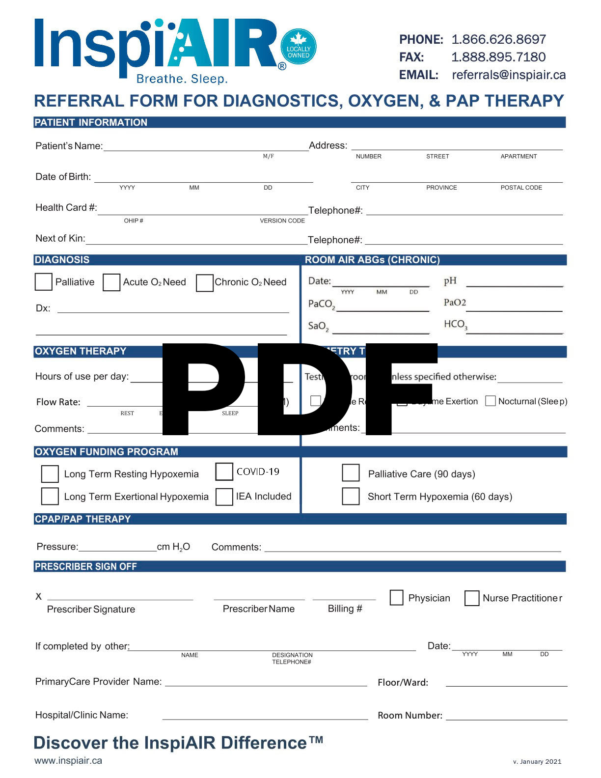 Cobourg newmarket vaughan Referral Form 1